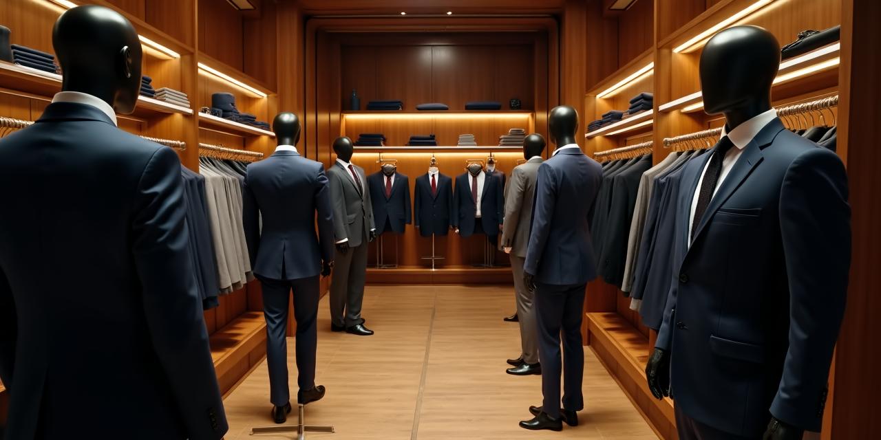 Wnętrze butiku krawieckiego Granat & Purpura